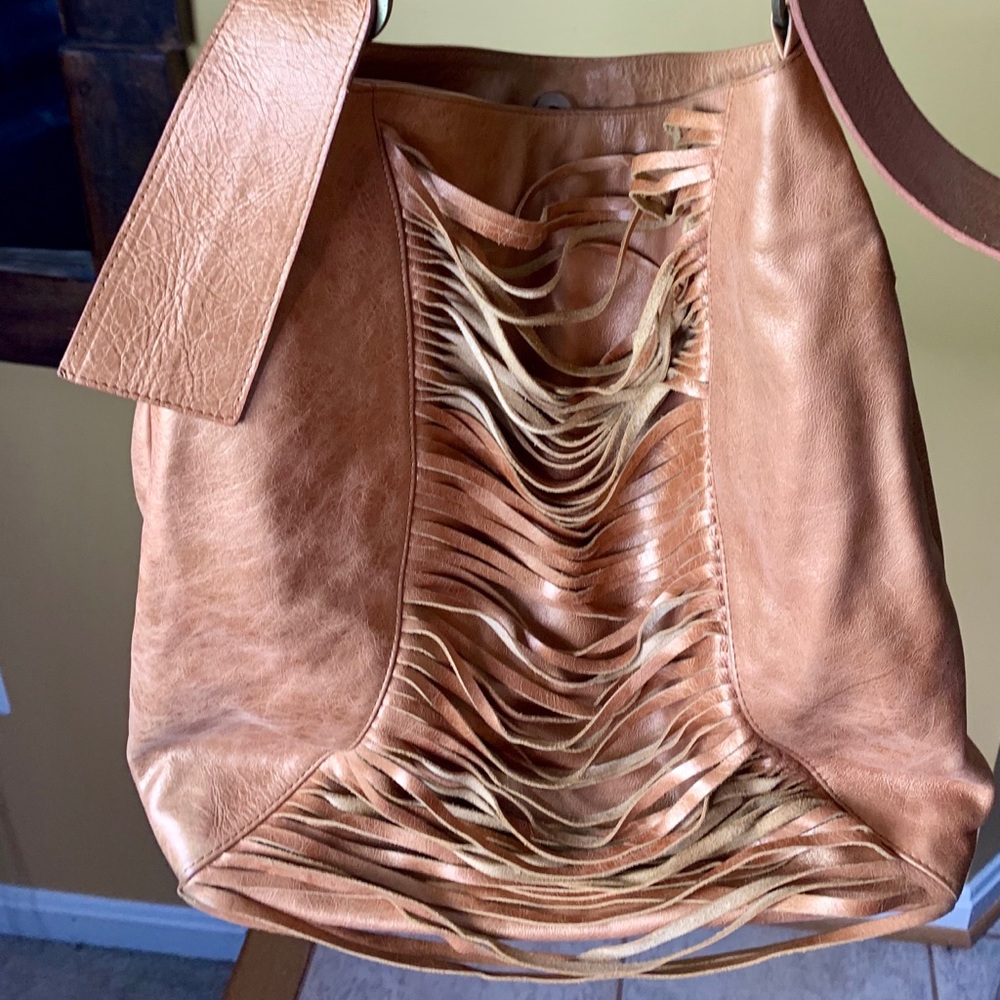 Hobo bag with fringe details